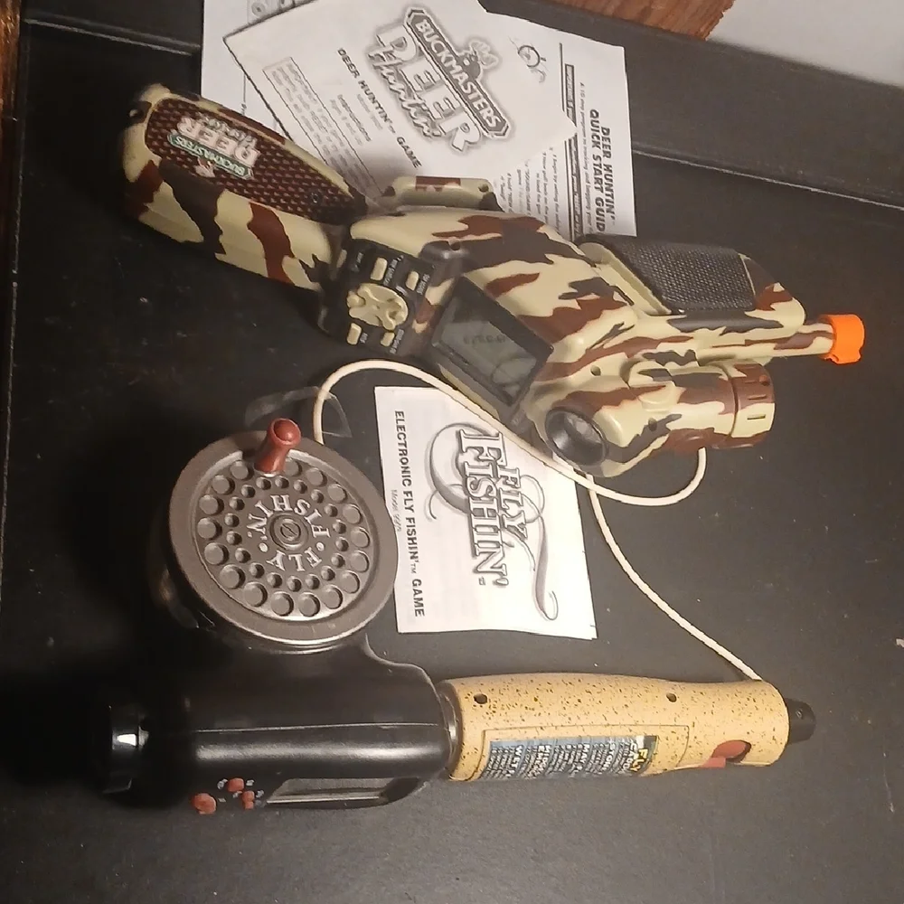 FLY FISHIN' & BUCKMASTERS DEER HUNTIN' VINTAGE VIDEO GAMES Handheld 90's